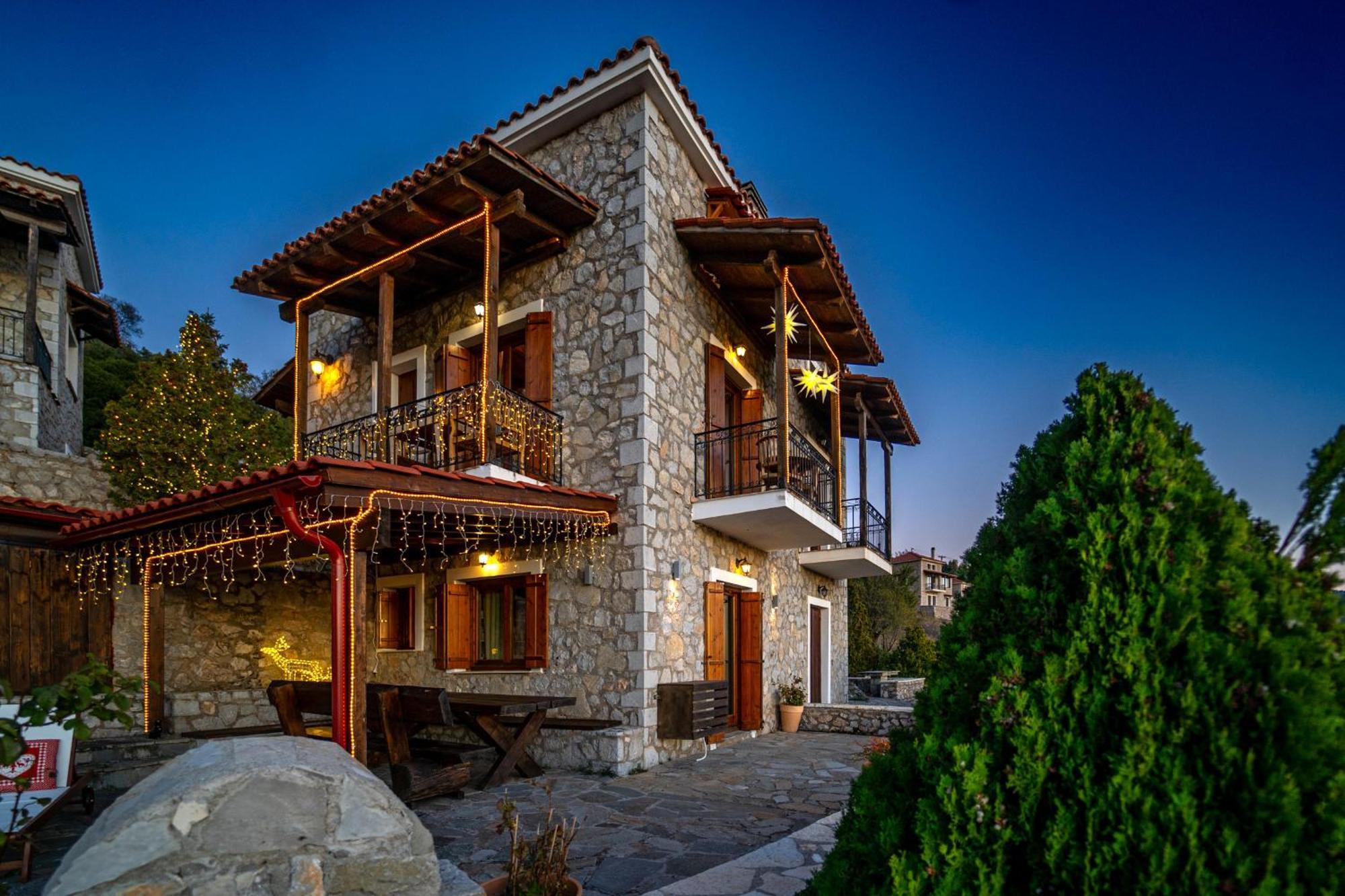 Rock Dandy Deluxe Chalet In Arachova - Delphi, Sauna, Prv Parking, Amazing View Kültér fotó