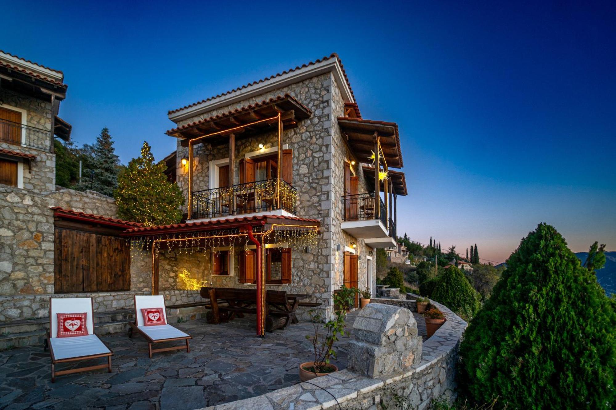 Rock Dandy Deluxe Chalet In Arachova - Delphi, Sauna, Prv Parking, Amazing View Kültér fotó