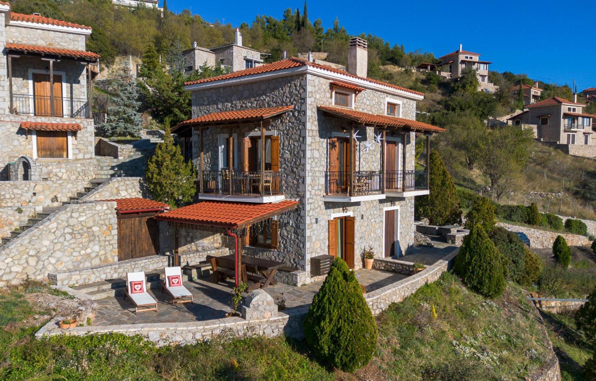 Rock Dandy Deluxe Chalet In Arachova - Delphi, Sauna, Prv Parking, Amazing View Kültér fotó