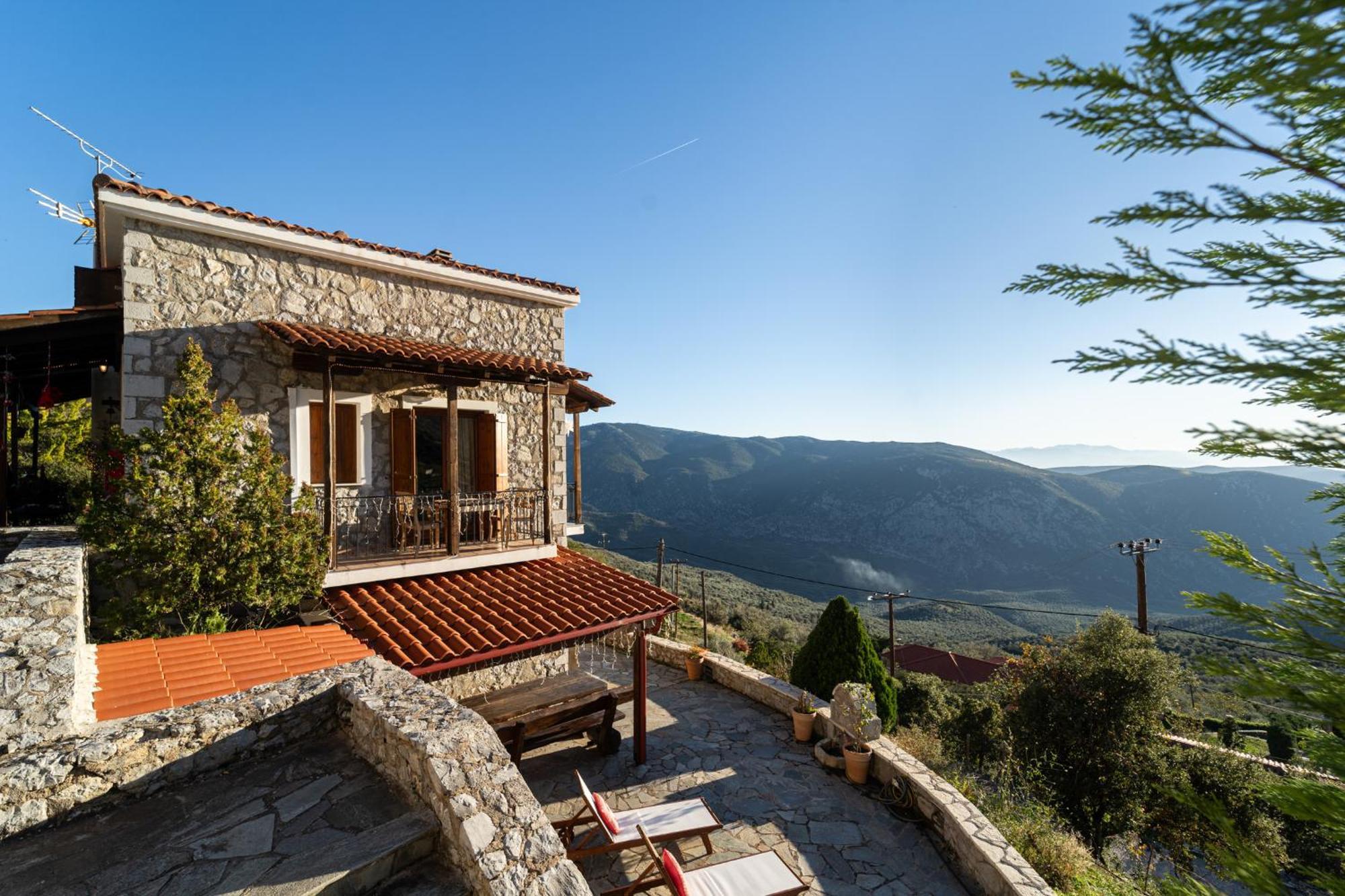 Rock Dandy Deluxe Chalet In Arachova - Delphi, Sauna, Prv Parking, Amazing View Kültér fotó