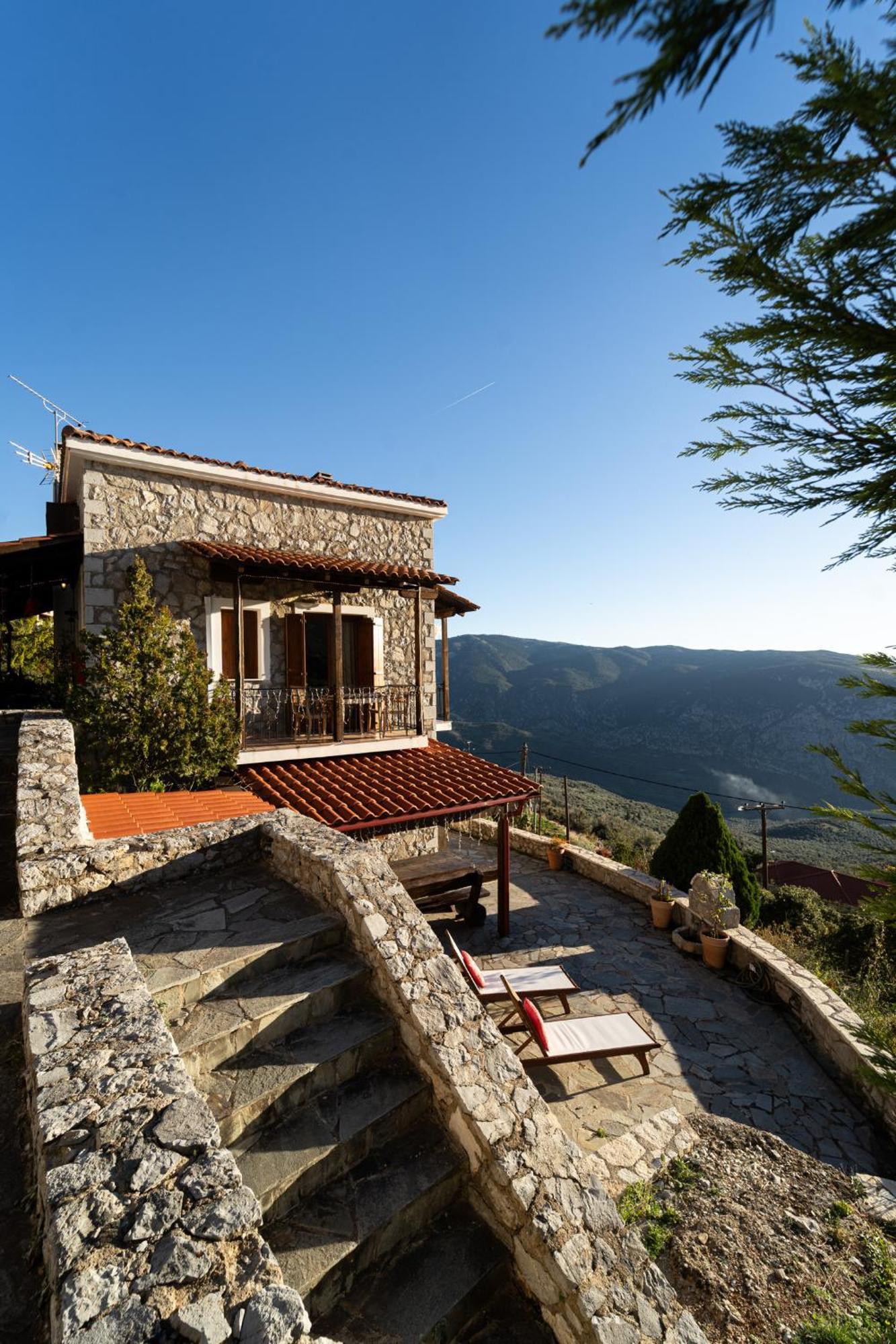 Rock Dandy Deluxe Chalet In Arachova - Delphi, Sauna, Prv Parking, Amazing View Kültér fotó