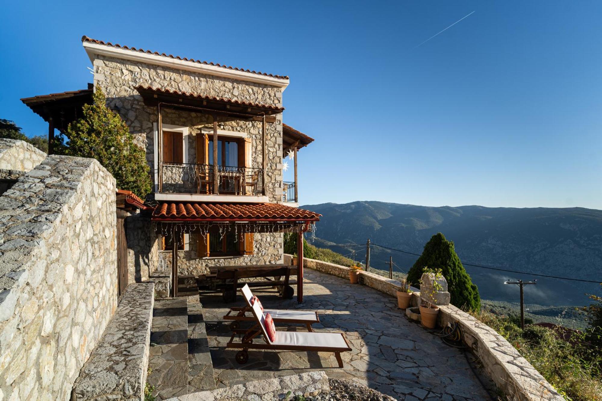 Rock Dandy Deluxe Chalet In Arachova - Delphi, Sauna, Prv Parking, Amazing View Kültér fotó