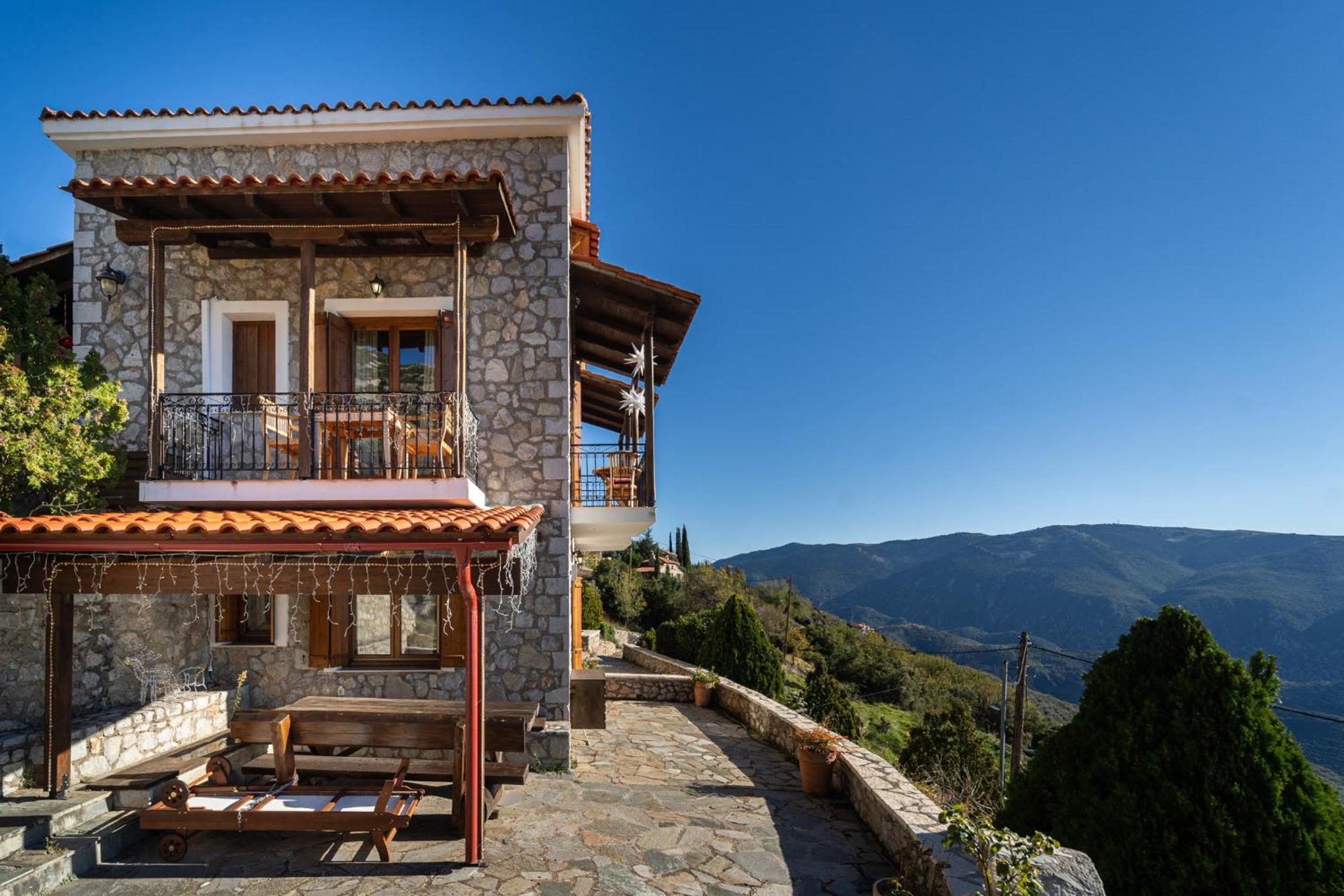 Rock Dandy Deluxe Chalet In Arachova - Delphi, Sauna, Prv Parking, Amazing View Kültér fotó