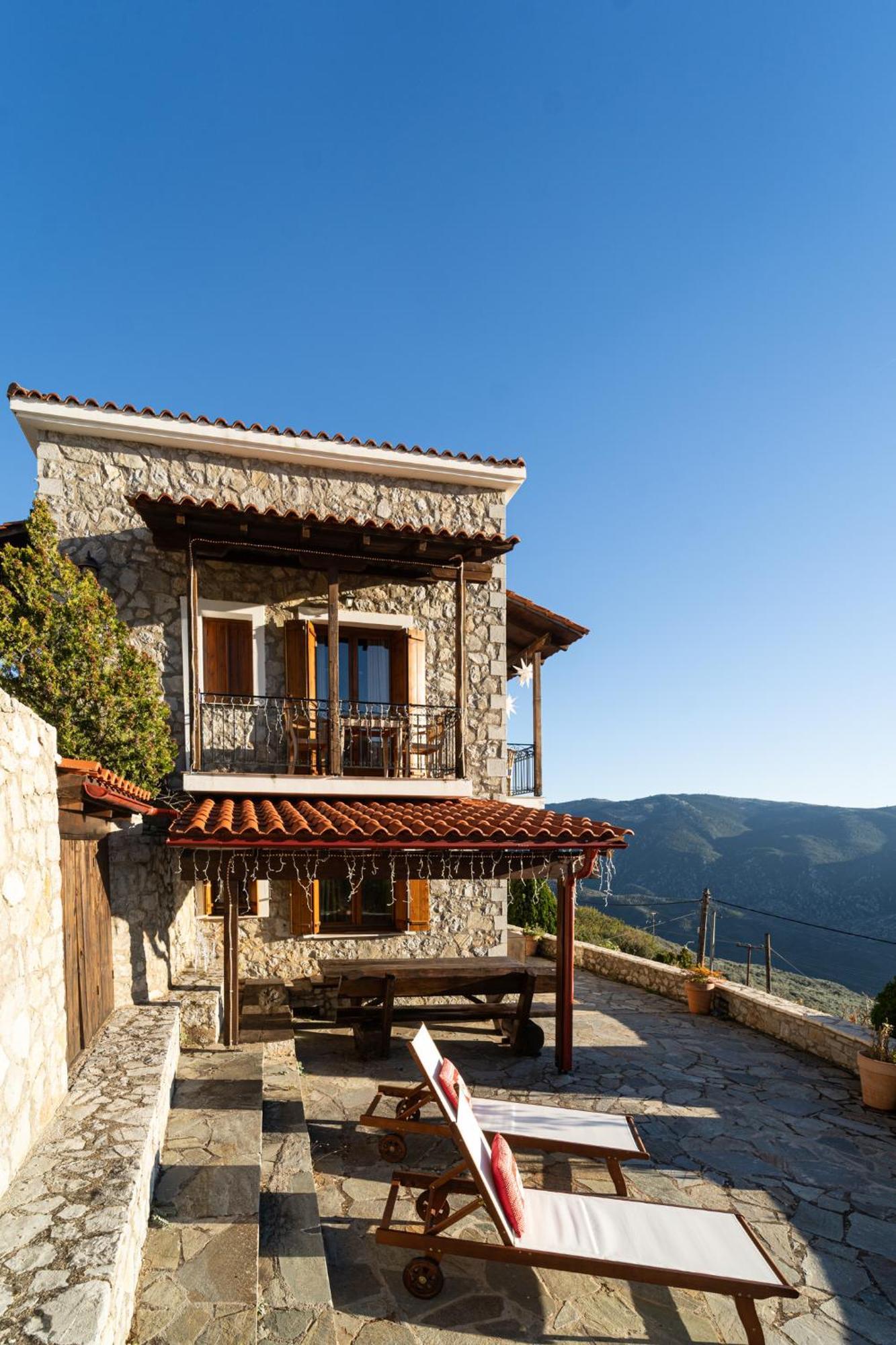 Rock Dandy Deluxe Chalet In Arachova - Delphi, Sauna, Prv Parking, Amazing View Kültér fotó